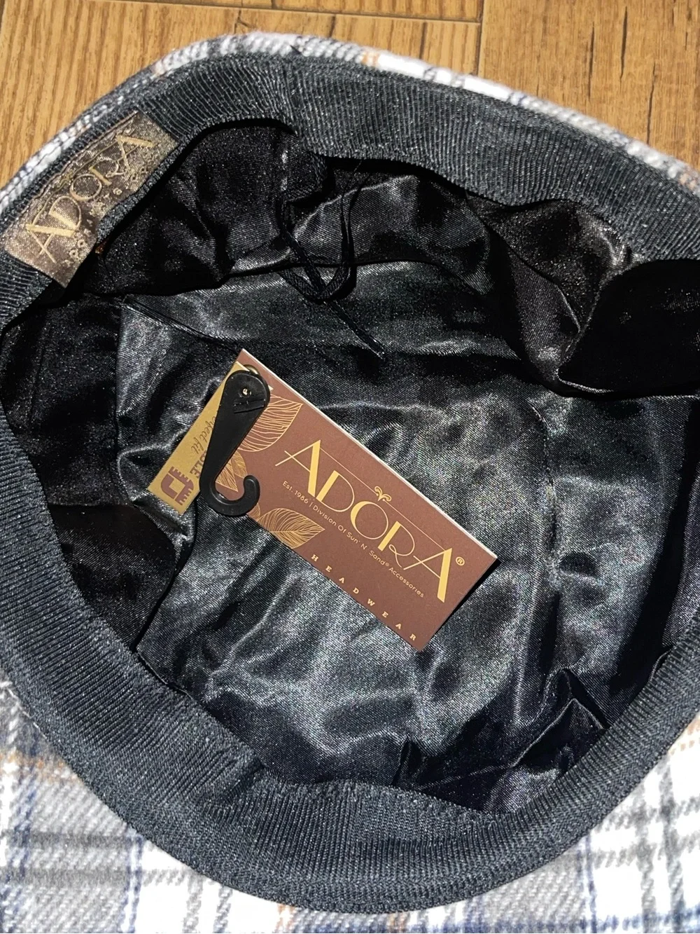 ADORA Plaid Newsboy Cap